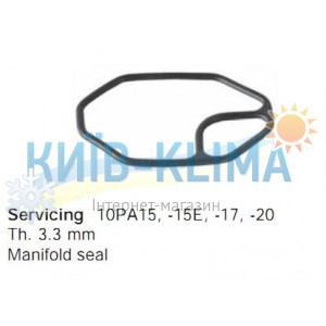 PVK01black Прокладка верх. кришки компресора Denso 10PA15/10PA17/10PA20C
