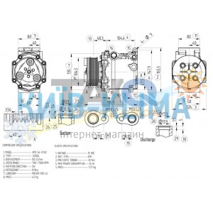 COMP0732 Компресор кондиціонера MITSUBISHI Outlander/Lancer/Galant MITSUBISHI MSC090C
